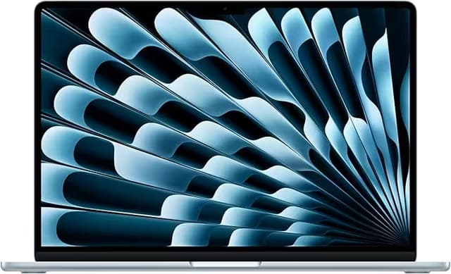 آبل 2025 ماك بوك إير، 15 بوصة، شريحة Apple M4، ذاكرة موحدة 16GB، 256GB - أزرق سماوي